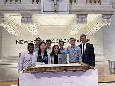 Photo of Sculptor 2022 interns tour NYSE
